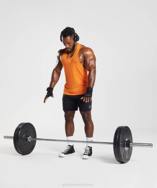 Sunburst-Orange Kleidung Gymshark Männer Stringer reagieren 04P81025