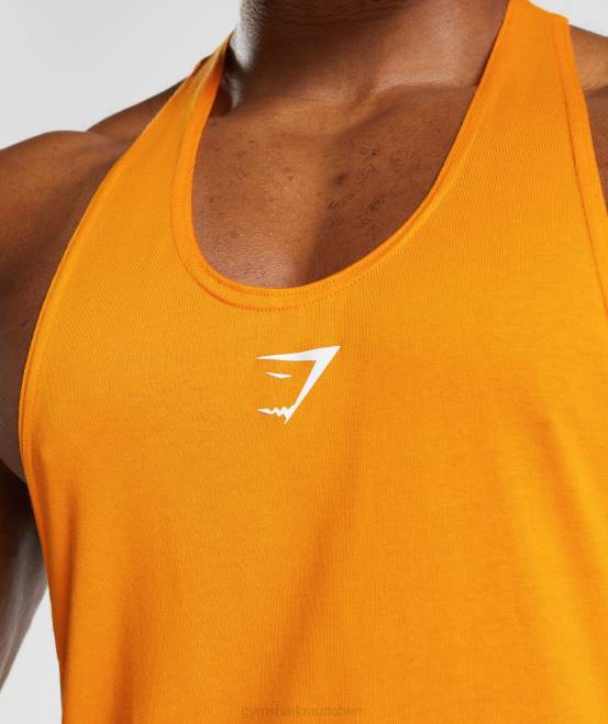 Sunburst-Orange Kleidung Gymshark Männer Stringer reagieren 04P81025