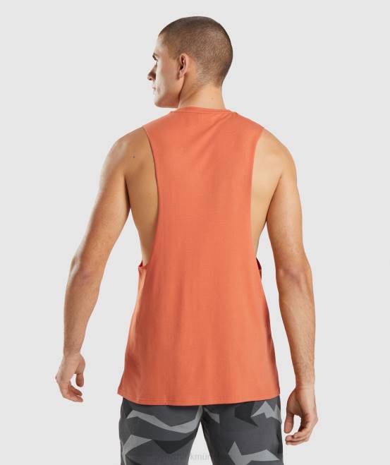 Tonorange Kleidung Gymshark Männer kritischer Drop-Arm-Tank 04P8929