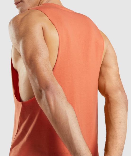 Tonorange Kleidung Gymshark Männer kritischer Drop-Arm-Tank 04P8929