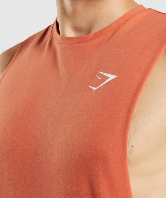 Tonorange Kleidung Gymshark Männer kritischer Drop-Arm-Tank 04P8929