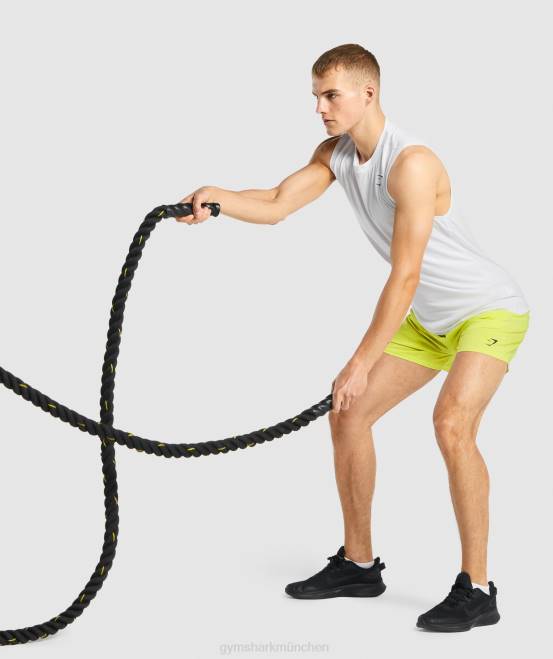 Weiß Kleidung Gymshark Männer Ankunft ärmelloses T-Shirt 04P8898