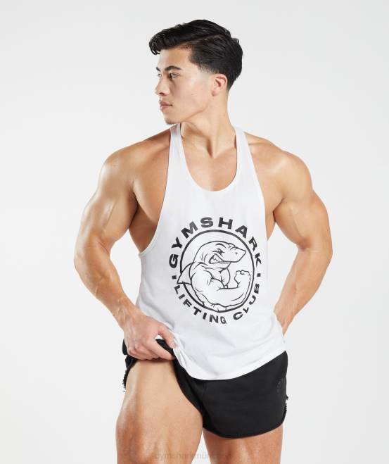 Weiß Kleidung Gymshark Männer Legacy-Stringer 04P81016