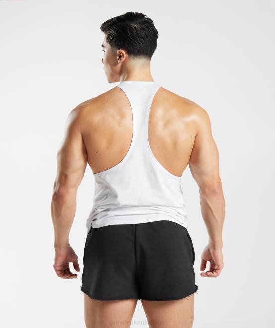 Weiß Kleidung Gymshark Männer Legacy-Stringer 04P81016