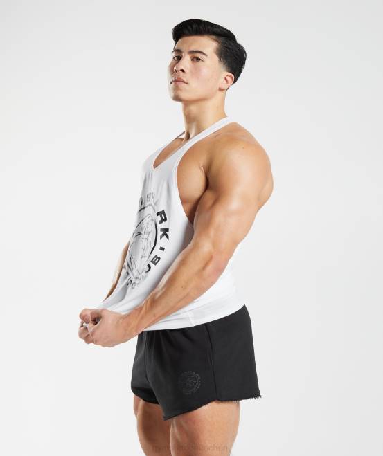 Weiß Kleidung Gymshark Männer Legacy-Stringer 04P81016