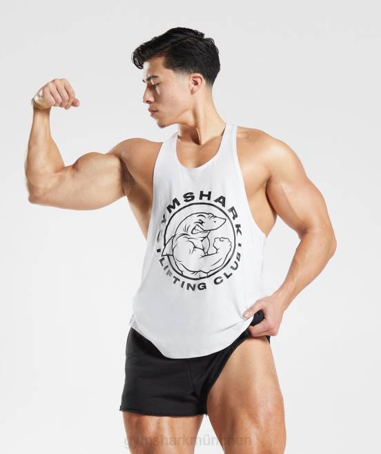 Weiß Kleidung Gymshark Männer Legacy-Stringer 04P81016
