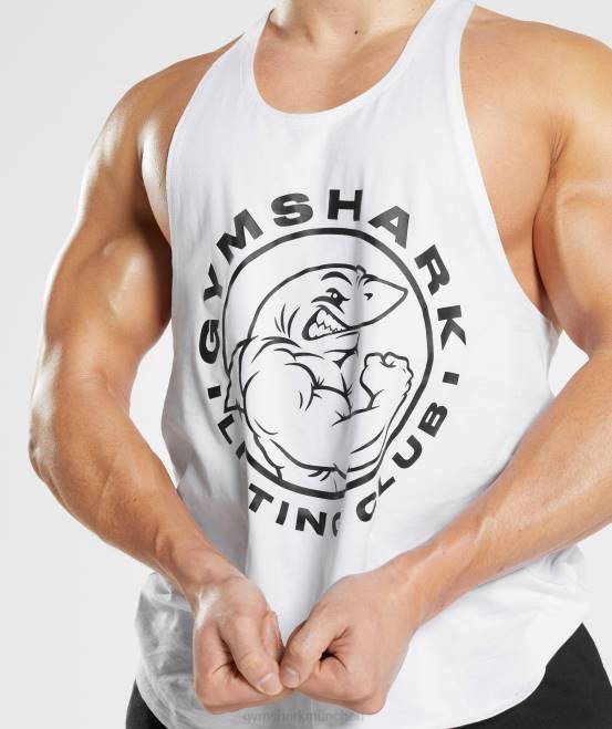 Weiß Kleidung Gymshark Männer Legacy-Stringer 04P81016