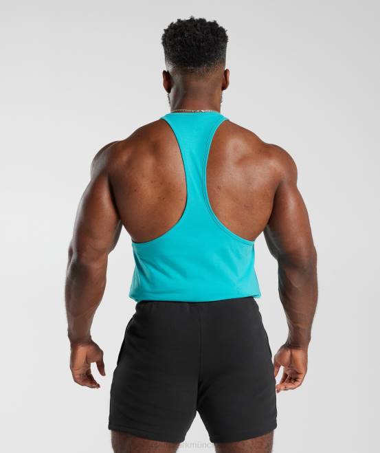 Ägäisches Blau Kleidung Gymshark Männer Retrowave-Stringer 04P8990