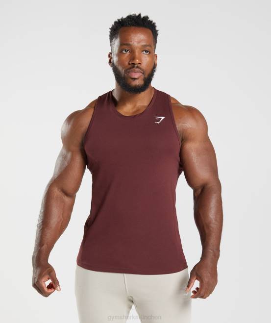 gebackener Kastanienbraun Kleidung Gymshark Männer Reaktionstank 04P8916