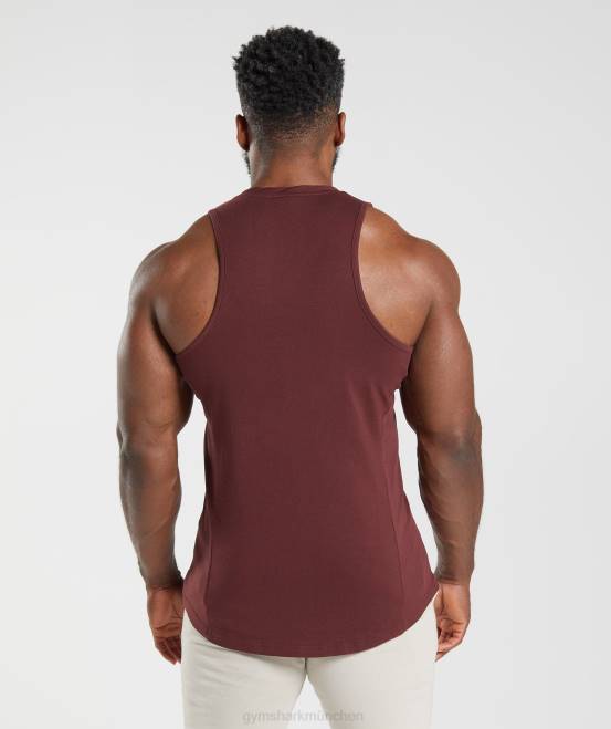 gebackener Kastanienbraun Kleidung Gymshark Männer Reaktionstank 04P8916
