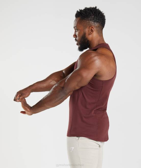 gebackener Kastanienbraun Kleidung Gymshark Männer Reaktionstank 04P8916