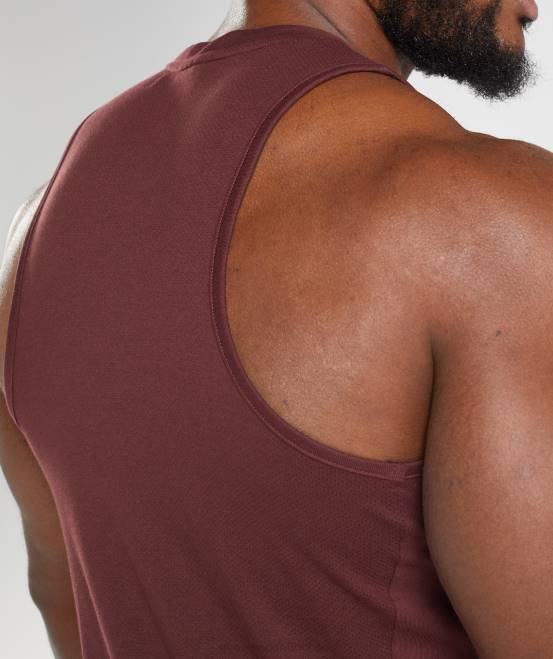 gebackener Kastanienbraun Kleidung Gymshark Männer Reaktionstank 04P8916