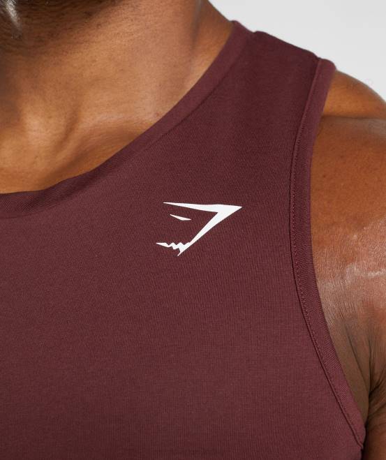 gebackener Kastanienbraun Kleidung Gymshark Männer Reaktionstank 04P8916