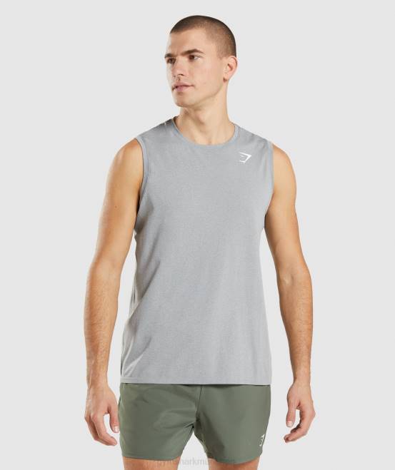grau Kleidung Gymshark Männer Ankunft nahtloser Tank 04P8943