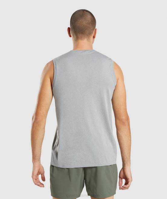 grau Kleidung Gymshark Männer Ankunft nahtloser Tank 04P8943