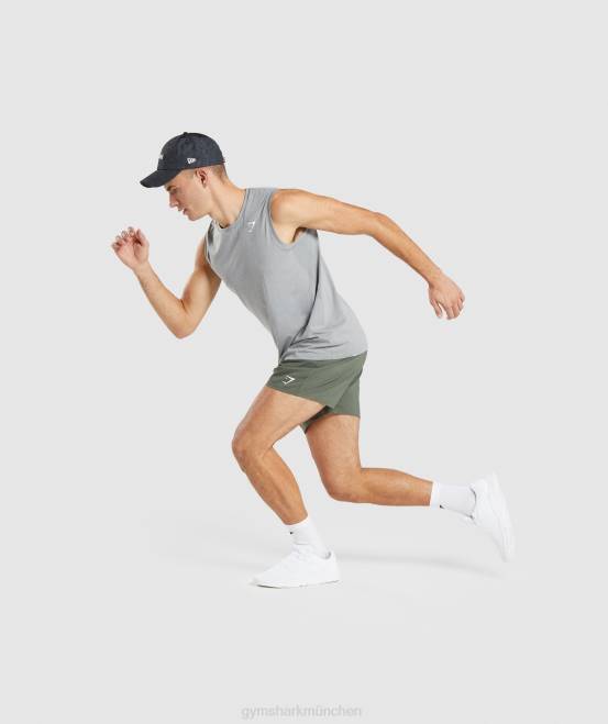 grau Kleidung Gymshark Männer Ankunft nahtloser Tank 04P8943