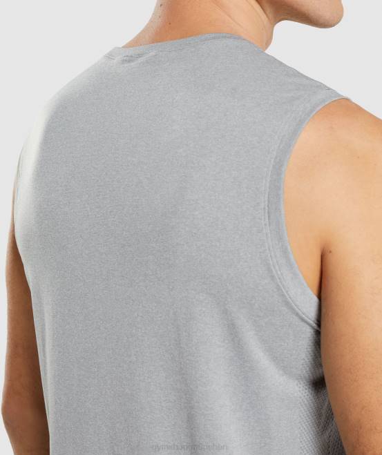 grau Kleidung Gymshark Männer Ankunft nahtloser Tank 04P8943