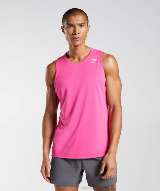 helles Fuchsia Kleidung Gymshark Männer Ankunftstank 04P8957