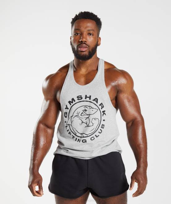 hellgrau meliert Kleidung Gymshark Männer Legacy-Stringer 04P81020