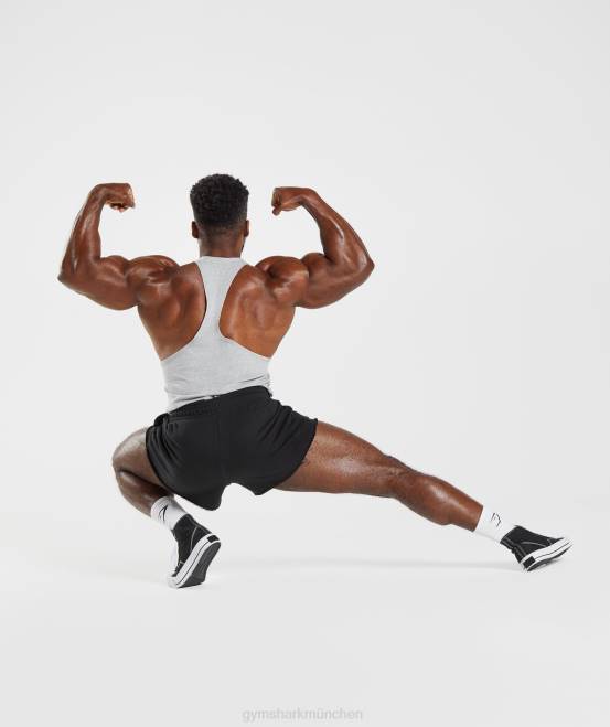 hellgrau meliert Kleidung Gymshark Männer Legacy-Stringer 04P81020