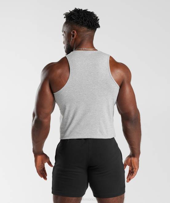 hellgrau meliert Kleidung Gymshark Männer kritischer 2.0-Panzer 04P8919