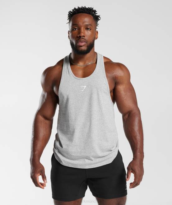 hellgrau meliert Kleidung Gymshark Männer kritischer 2.0-Stringer 04P81002