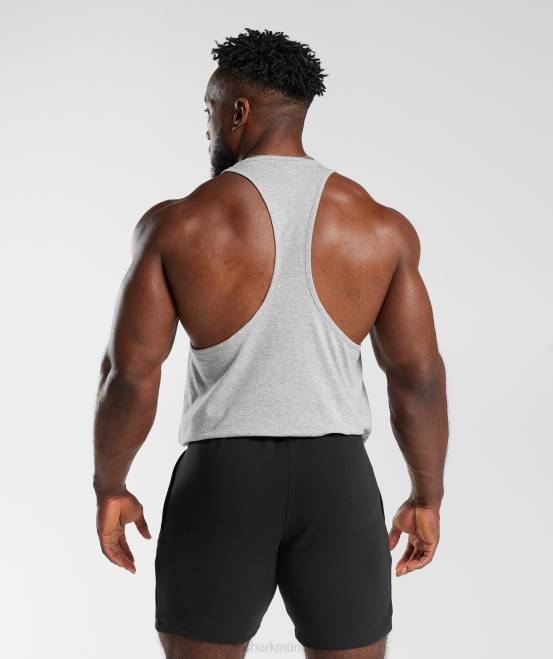 hellgrau meliert Kleidung Gymshark Männer kritischer 2.0-Stringer 04P81002