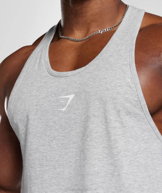 hellgrau meliert Kleidung Gymshark Männer kritischer 2.0-Stringer 04P81002