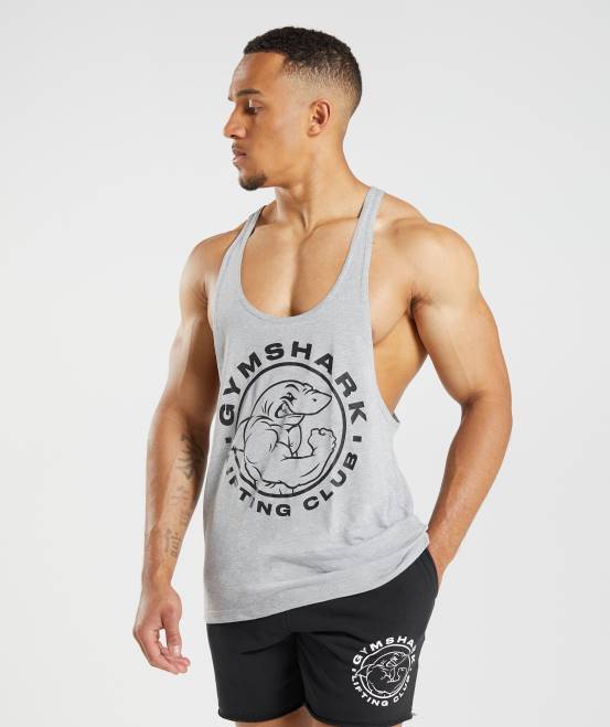hellgrauer Kernmergel Kleidung Gymshark Männer Legacy-Stringer 04P8999