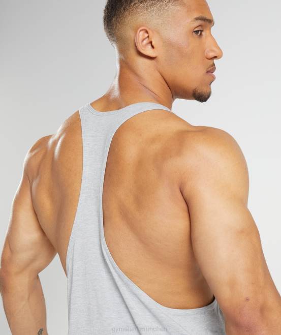 hellgrauer Kernmergel Kleidung Gymshark Männer Legacy-Stringer 04P8999