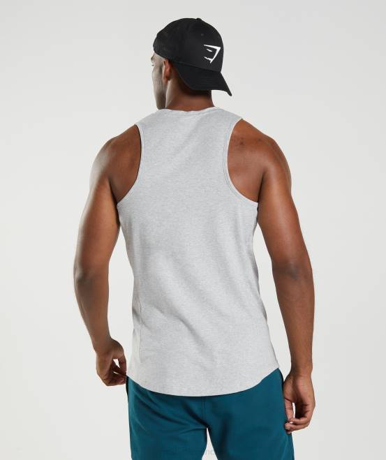 hellgrauer Kernmergel Kleidung Gymshark Männer Reaktionstank 04P8904