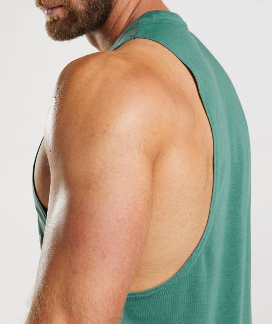 hoya grün Kleidung Gymshark Männer Legacy-Drop-Arm-Tank 04P8960