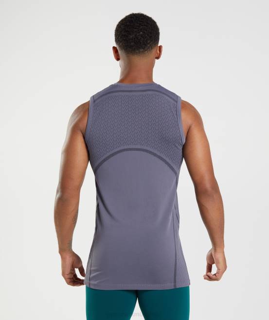 quecksilberviolett/schwarz Kleidung Gymshark Männer 315 nahtloser Tank 04P8967