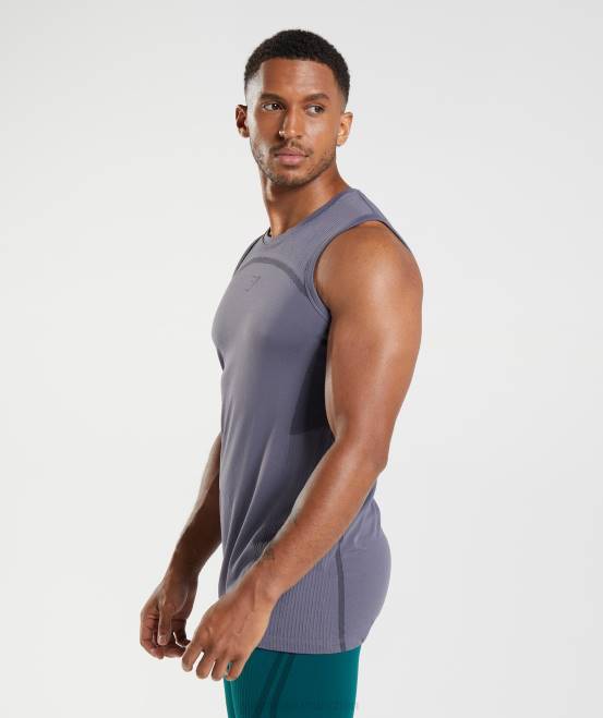 quecksilberviolett/schwarz Kleidung Gymshark Männer 315 nahtloser Tank 04P8967