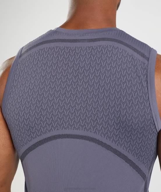 quecksilberviolett/schwarz Kleidung Gymshark Männer 315 nahtloser Tank 04P8967