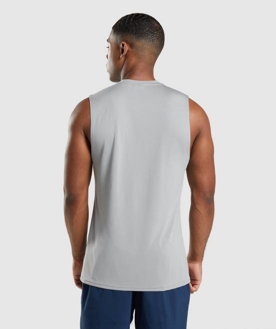 rauchgrau Kleidung Gymshark Männer Ankunft ärmelloses T-Shirt 04P8947