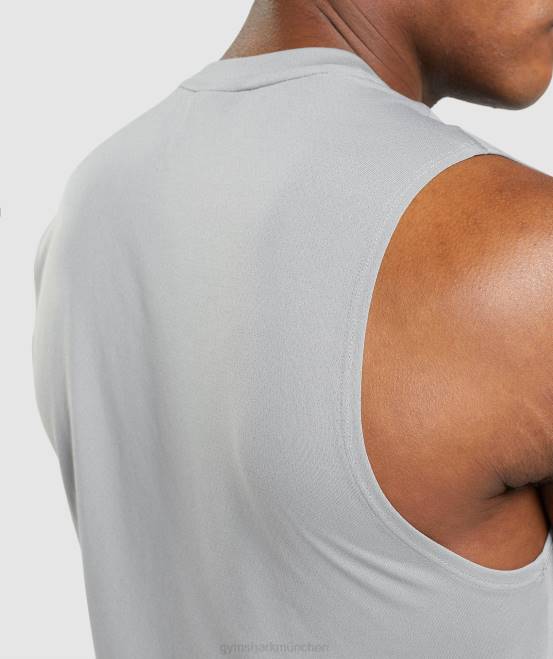rauchgrau Kleidung Gymshark Männer Ankunft ärmelloses T-Shirt 04P8947