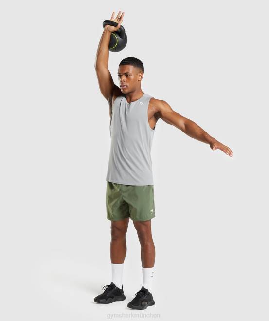 rauchgrau Kleidung Gymshark Männer Ankunftstank 04P8953