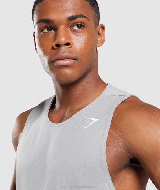 rauchgrau Kleidung Gymshark Männer Ankunftstank 04P8953
