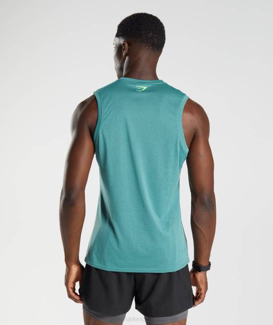 schieferblau/schwarz meliert Kleidung Gymshark Männer Sporttank 04P8937