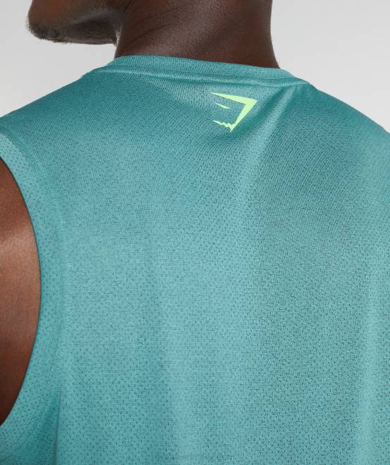 schieferblau/schwarz meliert Kleidung Gymshark Männer Sporttank 04P8937