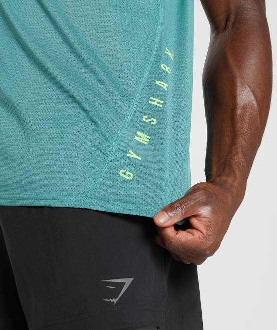 schieferblau/schwarz meliert Kleidung Gymshark Männer Sporttank 04P8937