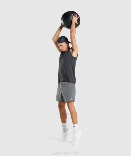 schwarzer Mergel Kleidung Gymshark Männer Ankunft nahtloser Tank 04P8927