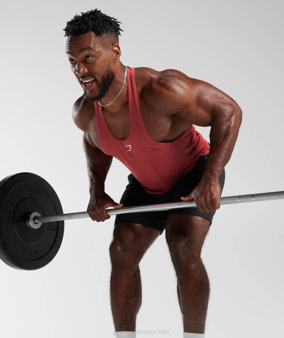 sonnengetrocknetes Rot (ausverkauft) Kleidung Gymshark Männer Stringer reagieren 04P81026