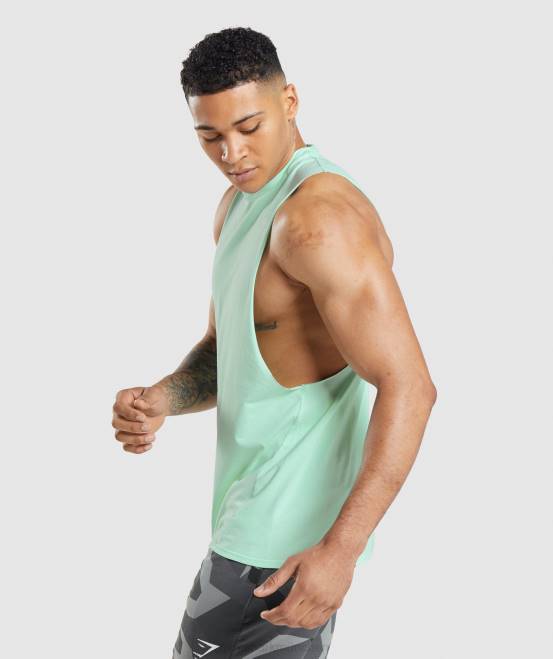 turboblau Kleidung Gymshark Männer kritischer Drop-Arm-Tank 04P8941