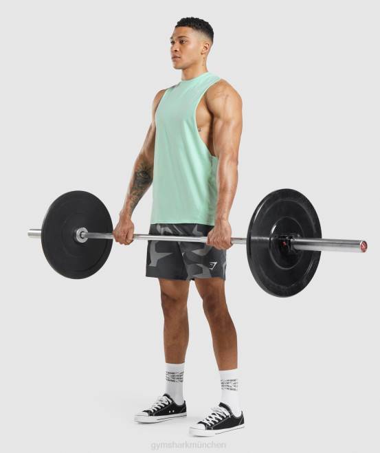 turboblau Kleidung Gymshark Männer kritischer Drop-Arm-Tank 04P8941