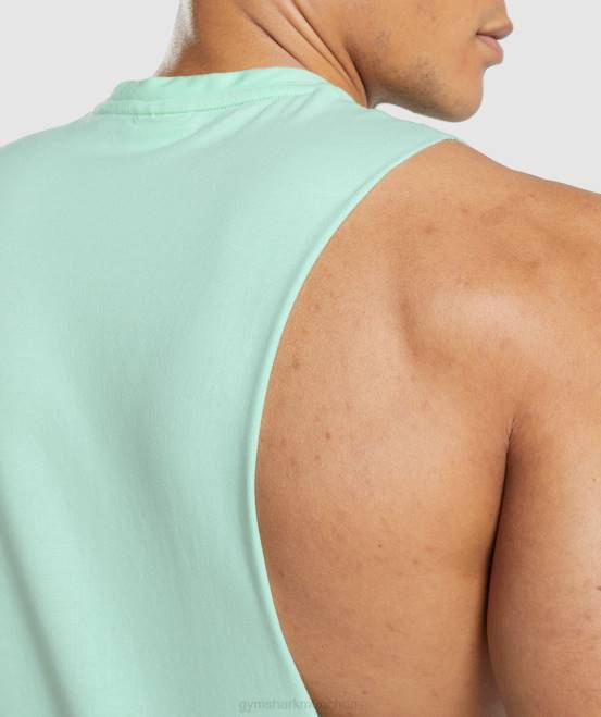 turboblau Kleidung Gymshark Männer kritischer Drop-Arm-Tank 04P8941