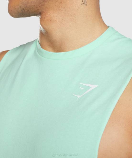 turboblau Kleidung Gymshark Männer kritischer Drop-Arm-Tank 04P8941