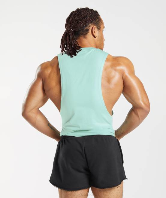 wassergrün Kleidung Gymshark Männer Legacy-Drop-Arm-Tank 04P8964