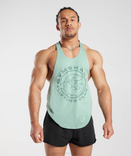 wassergrün Kleidung Gymshark Männer Legacy-Stringer 04P81011